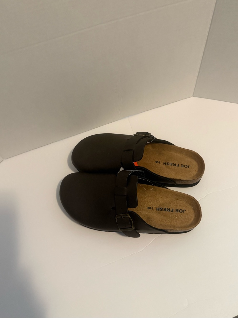 Joe Fresh Brown Buckle Clog Mules